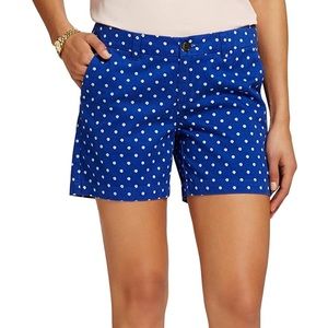 7 Encounter Low Rise Casual Stretch Cotton Chino 5" Shorts size 4 blue dot